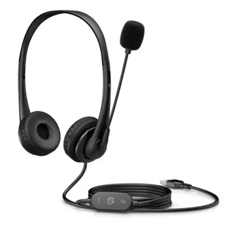 (428K6AA) HP AURICULARES G2 DIADEMA BINAURAL C/ MICRÓFONO CABLE USB NEGRO