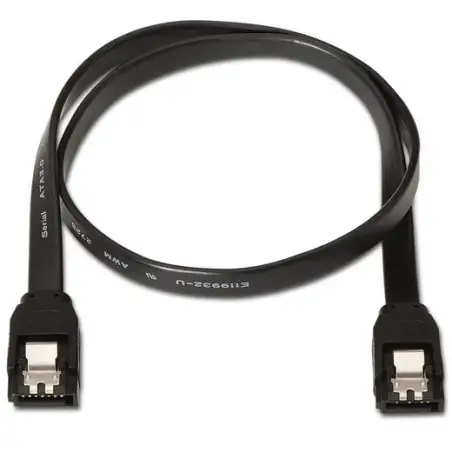 (A130-0157) AISENS CABLE SATA III DATOS 6G CON ANCLAJES NEGRO 0