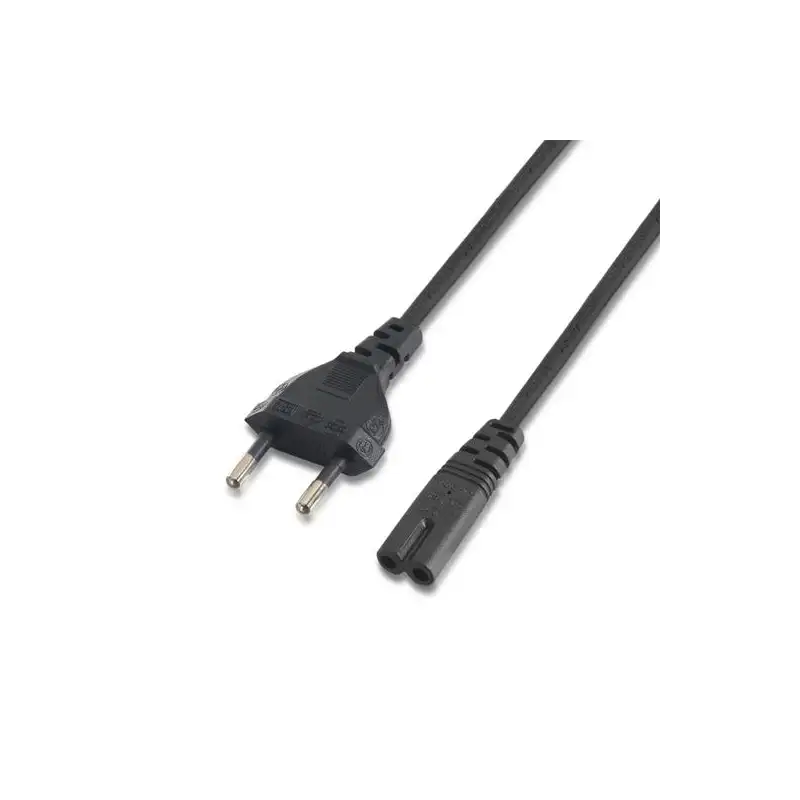 (A132-0173) AISENS CABLE ALIMENTACIÓN FORMA 8 CEE7 16/M-C7/H NEGRO 1