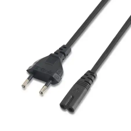 (A132-0173) AISENS CABLE ALIMENTACIÓN FORMA 8 CEE7 16/M-C7/H NEGRO 1