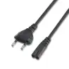 (A132-0173) AISENS CABLE ALIMENTACIÓN FORMA 8 CEE7 16/M-C7/H NEGRO 1