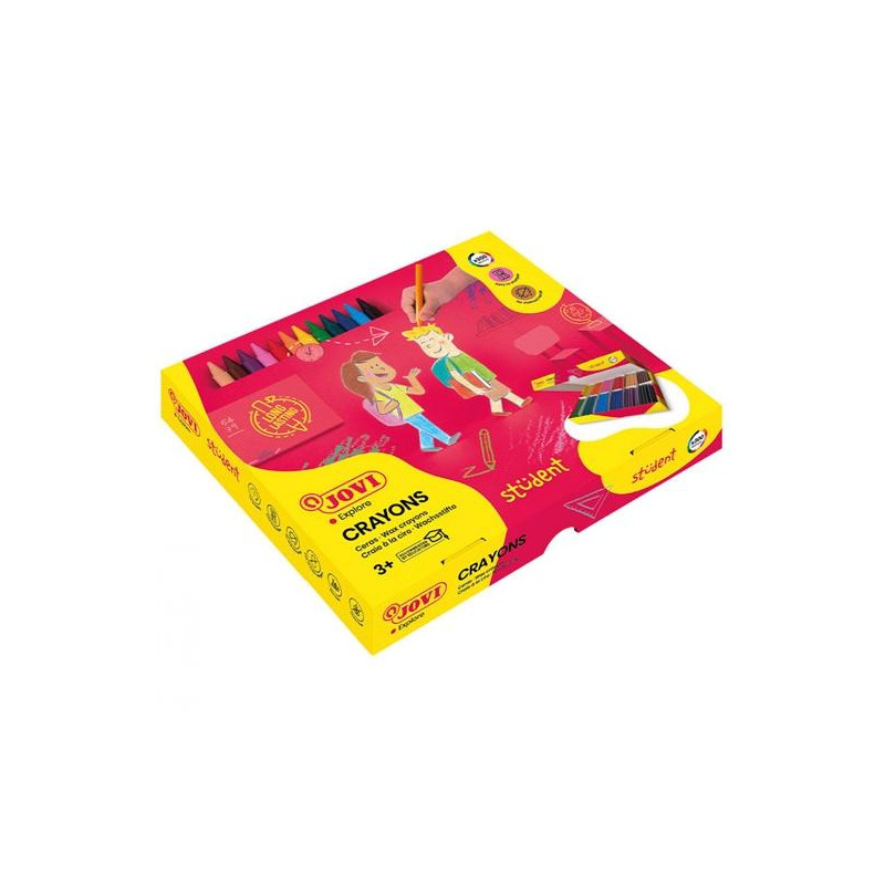 (929) JOVI CERAS PLÁSTICAS CRAYONS STUDENT COLORES SURTIDOS CAJA ECONOMICA 300 UD