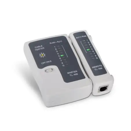 (A142-0312) AISENS TESTEADOR PARA CABLE R11/RJ12/R45 BLANCO