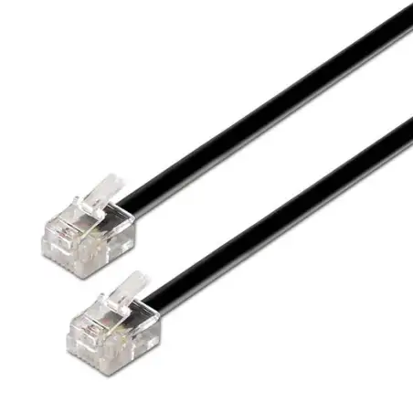 (A143-0319) AISENS CABLE DE TELÉFONO 6P4C M - M NEGRO 2
