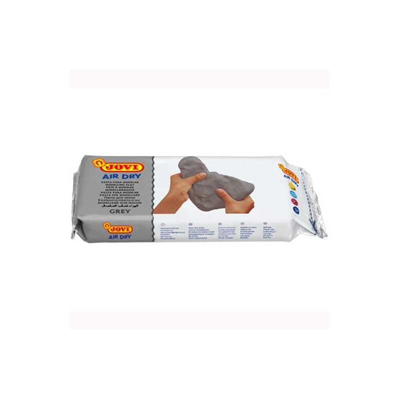 (86G) JOVI AIR DRY PASTILLA DE PASTA MODELAR ENDURECE AL AIRE 1000GR GRIS