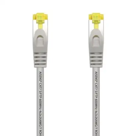 (A146-0334) AISENS CABLE DE RED LATIGUILLO RJ45 LSZH CAT.7 600MHZ S/FTP PIMF AWG26 GRIS 1