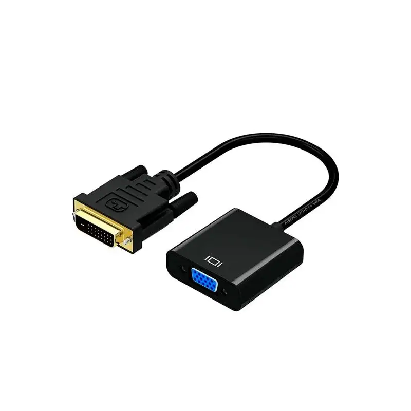 (A147-0352) AISENS CONVERSOR DVI-D A VGA 24+1/M - HDB15/H NEGRO 10CM
