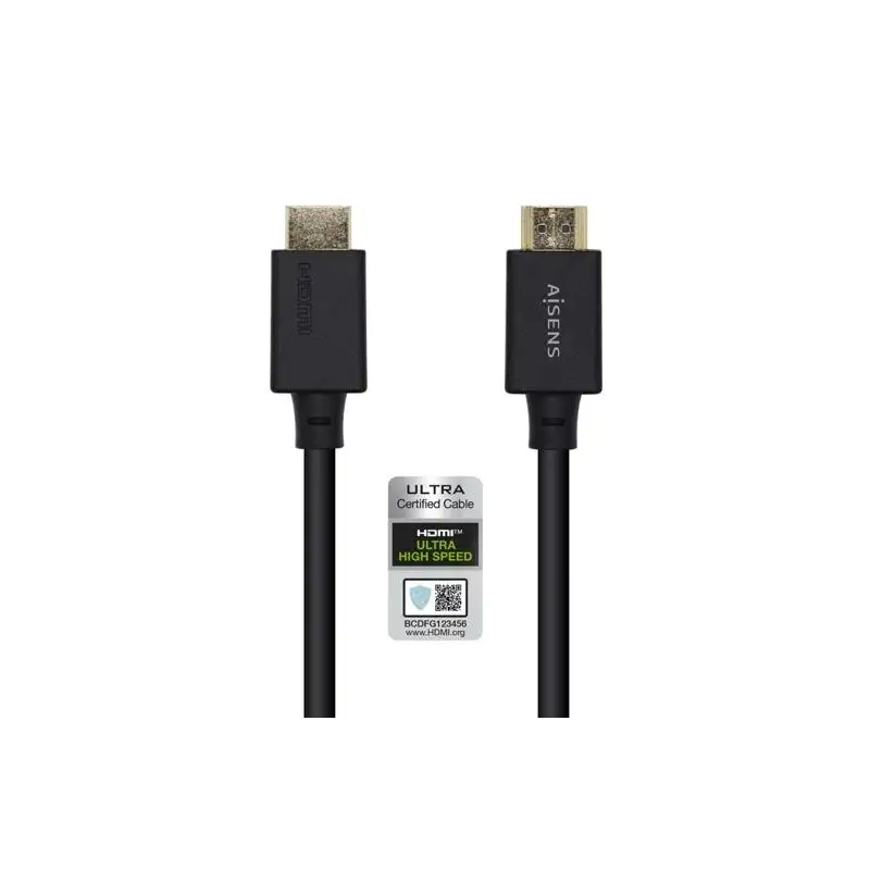 (A150-0422) AISENS CABLE HDMI V2.1 PREMIUM ALTA VELOCIDAD HEC 8K@60HZ 48GBPS A/M - A/M NEGRO 1
