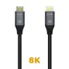 (A150-0425) AISENS CABLE HDMI V2.1 PREMIUM ALTA VELOCIDAD HEC 8K@60HZ 48GBPS A/M - A/M GRIS/NEGRO 0