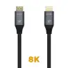 (A150-0428) AISENS CABLE HDMI V2.1 PREMIUM ALTA VELOCIDAD HEC 8K@60HZ 48GBPS A/M - A/M GRIS/NEGRO 2
