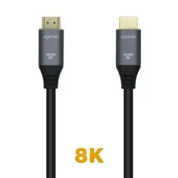 (A150-0429) AISENS CABLE HDMI V2.1 PREMIUM ALTA VELOCIDAD HEC 8K@60HZ 48GBPS A/M - A/M GRIS/NEGRO 3
