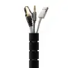 (A151-0604) AISENS ORGANIZADOR DE CABLE EN ESPIRAL 25MM NEGRO 2