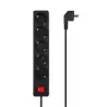 (A154-0652) AISENS BASE MULTIPLE 5 TOMAS CON INTERRUPTOR CON CABLE 3X1