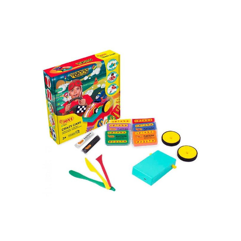 (JT101) JOVI KIT DE MOLDEADO JOVITECH CRAZY CARS RACING C/SURTIDOS