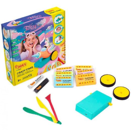 (JT102) JOVI KIT DE MOLDEADO JOVITECH CRAZY CARS FANTASY C/SURTIDOS