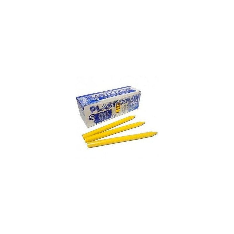 (92501) JOVI CERAS PLÁSTICAS CRAYONS STUDENT UNICOLOR AMARILLO CAJA 25 UD