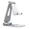 (MS2PXL-092) AISENS SOPORTE DE SOBREMESA TAMAÑO XL AJUSTABLE 2 PIVOTES PARA MOVIL/TABLET PLATA