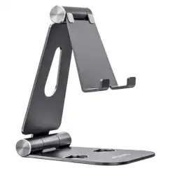 (MS2PXL-094) AISENS SOPORTE DE SOBREMESA TAMAÑO XL AJUSTABLE 2 PIVOTES PARA MOVIL/TABLET GRIS