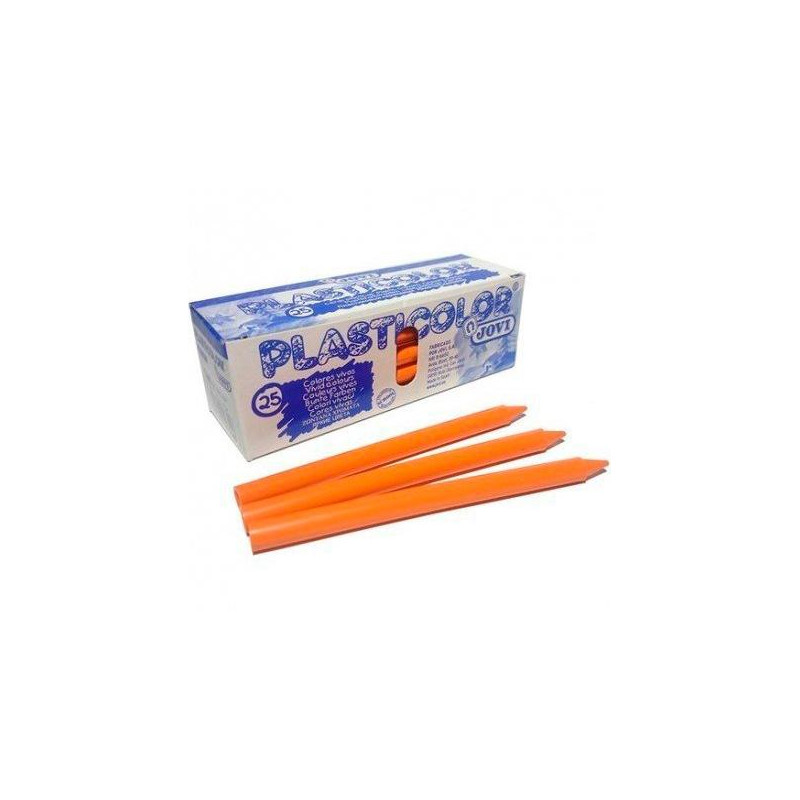 (92507) JOVI CERAS PLÁSTICAS CRAYONS STUDENT UNICOLOR NARANJA CAJA 25 UD