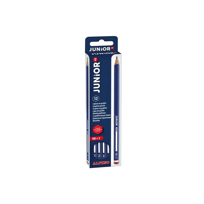 (JU015012) ALPINO LÁPIZ DE GRAFITO JUNIOR CON CABECILLA HB CAJA DE 12U