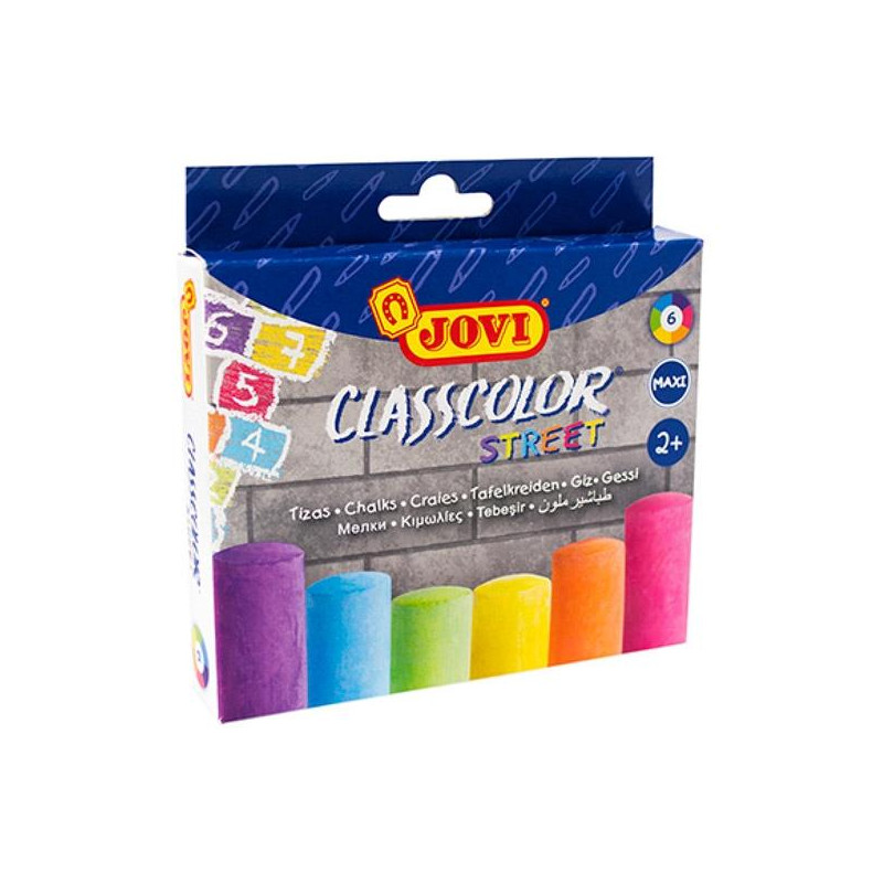 (1030) JOVI TIZAS CLASSCOLOR STREET MAXI COLORES SURTIDOS +2 AÑOS CAJA 6 UD