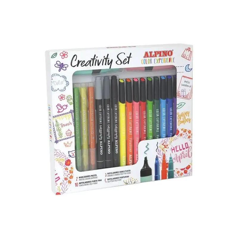 (AR001015) ALPINO ROTULADORES CREATIVITY COLOR EXPERIENCE SET C/SURTIDOS ESTUCHE 20 UD