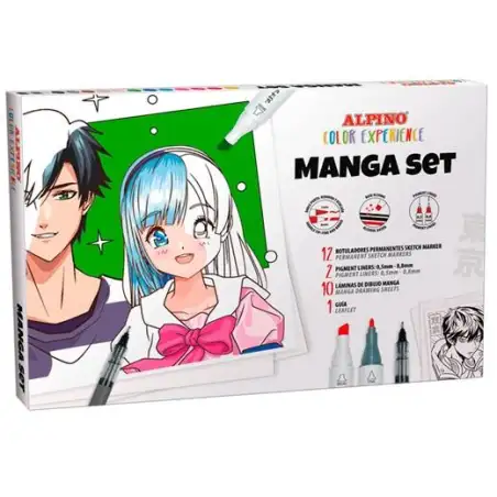 (AR001088) ALPINO ROTULADORES MANGA SET COLOR EXPERIENCE ESTUCHE 14 UD + LÁMINAS + GUÍA