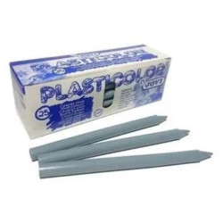 (92524) JOVI CERAS PLASTICAS CRAYONS STUDENT UNICOLOR GRIS CAJA 25 UD