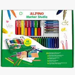 (UA000650) ALPINO ROTULADORES MARKER STUDIO COLORES SURTIDOS SET 48 UD