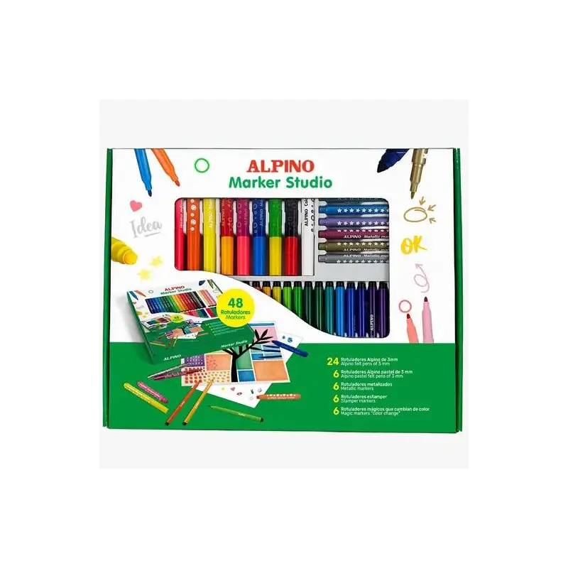 (UA000650) ALPINO ROTULADORES MARKER STUDIO COLORES SURTIDOS SET 48 UD