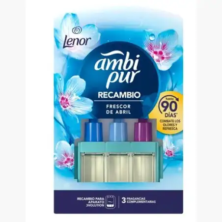 (939189) AMBIPUR AMBIENTADOR 3 VOLUTION RECAMBIO FRESCOR DE ABRIL 21ML