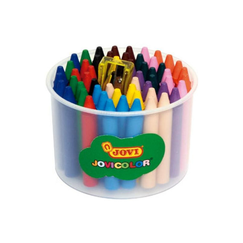 (980/60) JOVI CERAS JOVICOLOR BOTE DE 60 + 1 SACAPUNTAS C/SURTIDOS