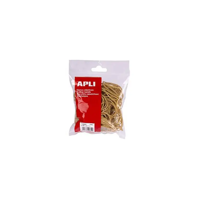 (12864) APLI GOMA ELÁSTICA MARRÓN CAUCHO 80X2MM 1KG