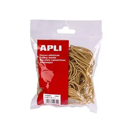 (12864) APLI GOMA ELÁSTICA MARRÓN CAUCHO 80X2MM 1KG
