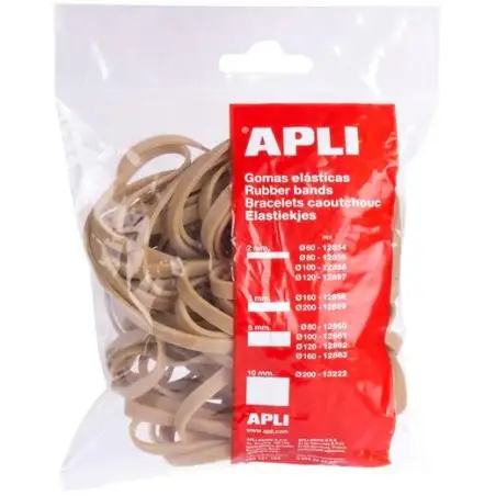 (18764) APLI GOMA ELÁSTICA MARRÓN CAUCHO 140X2MM 100 GR.