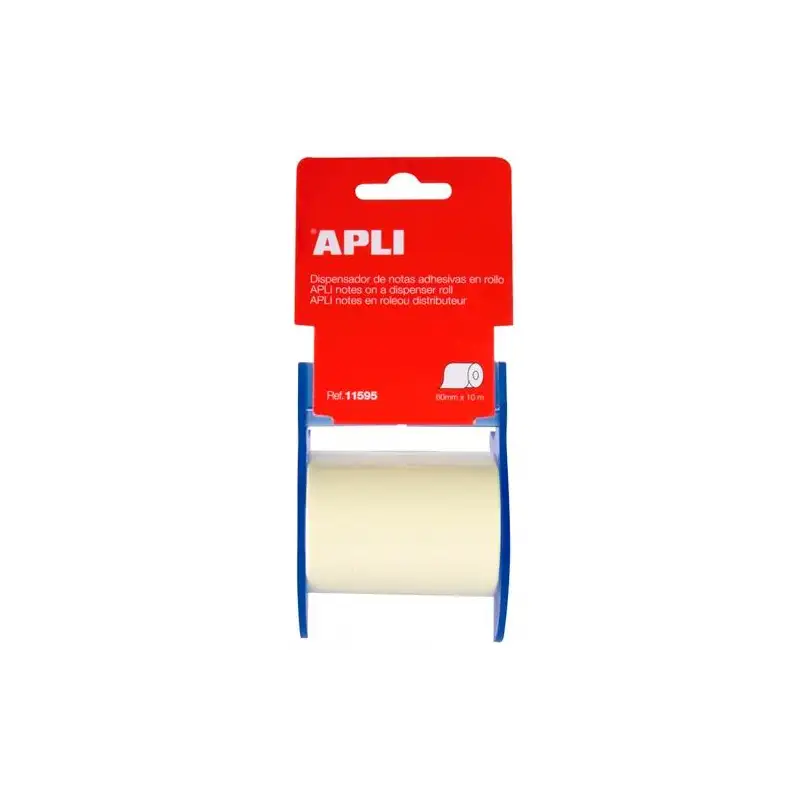 (11595) APLI DISPENSADOR DE NOTAS ADHESIVAS EN ROLLO 60MMX10M AMARILLO PASTEL