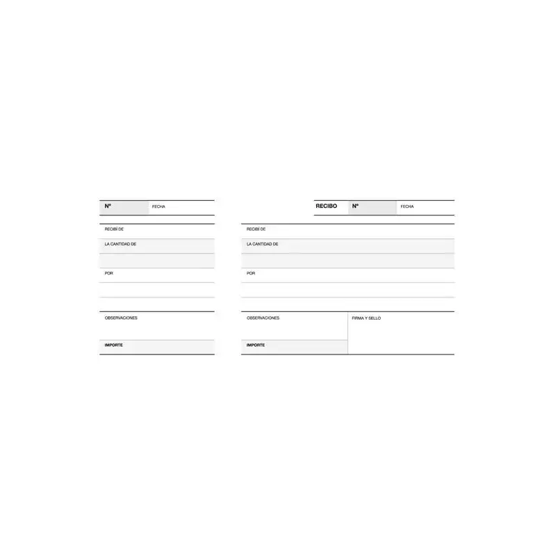 (12715) APLI TALONARIO RECIBO CON MATRIZ TERCIO APAISADO LITO A-16 MICROPERFORADO