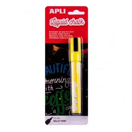 (13956) APLI MARCADOR DE TIZA LÍQUIDA PUNTA REDONDA 5