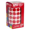 (04857) APLI GOMETS REDONDOS 15MM ROLLO ROJO -ROLLO 2832 UNIDADES-