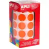(11488) APLI GOMETS REDONDOS 20MM ROLLO NARANJA