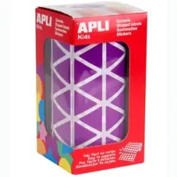 (11495) APLI GOMETS TRIANGULARES 20MM ROLLO LILA -ROLLO 2832 UNIDADES-