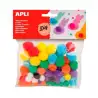 (13061) APLI POMPONES COLORES SURTIDOS -BOLSA 78U-