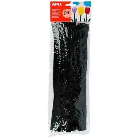 (13276) APLI LIMPIAPIPAS 300X6MM NEGRO -50U-