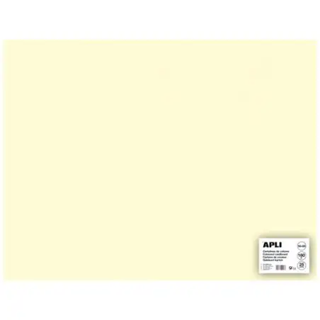 (14255) APLI CARTULINA 50X65CM 170GR PACK DE 25H MARFIL