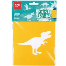 (19410) APLI PLANTILLAS DE FORMAS DINOSAURIOS PAINT & FUN PP FLEXIBLE BOLSA DE 6 SURTIDOS