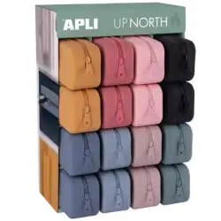 (19498) APLI ESTUCHE DE SILICONA UP NORTH EXPOSITOR DE 16 C/SURTIDOS