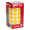 (4855) APLI GOMETS REDONDOS 15MM ROLLO AMARILLO -ROLLO 2832 UNIDADES-
