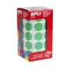 (4862) APLI GOMETS REDONDOS 20MM ROLLO VERDE