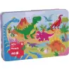 (17888) APLI PUZZLE TEMÁTICA DINOSAURIOS 24 PIEZAS CAJA METÁLICA +3 AÑOS