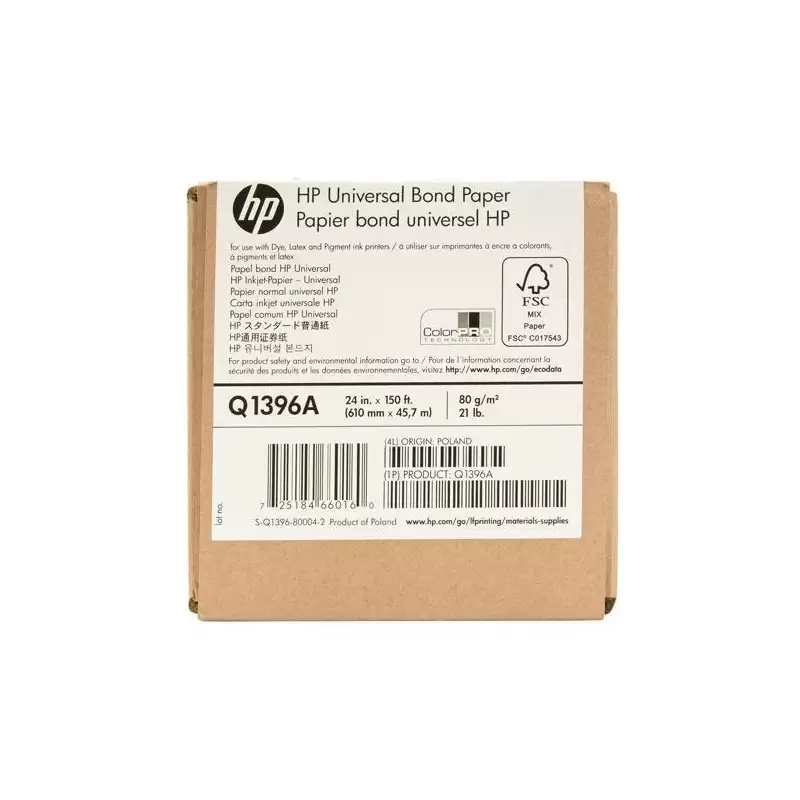 (Q1396A) HP PAPEL INKJET BOND 24/DESINGJET 120